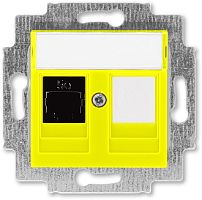 Розетка компьютерная без рамки ABB EPJ Levit 1-м. RJ45 5e желтый картинка